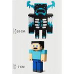 Minecraft Warden ve Steve Set Hareketli Eklemli Figür - mavi