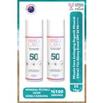 Minelacare Antiaging 100% Organik Mineral Filtreli Yüksek Korumalı Yüz Güneş Kremi SPF50 2x70gr