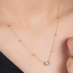 Mineli altın dorika kolye