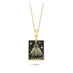 Mineli Gelin Altın Kaplama Kolye RZ32 (Gold)