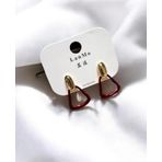 MİNELİ SALLANTILI ÜÇGEN KÜPE 2 Cm.