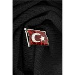 Mineli Türk Bayrağı Gümüş Rozet -5874 Gümüş