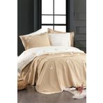 Minelya Home Collection 7 Parça %100 Pamuk 3D Kelebek Desenli ve Pikeli Çift Kişilik Nevresim Takımı