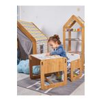 Minera 2-4 Yaş Kumru Ahşap Montessori Aktivite Oyun Çalışma Masa Ve Sandalye Seti(1 Masa+1 Sandalye)
