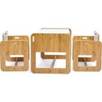 Minera 2-4 Yaş Kumru Model Ahşap Montessori Aktivite Oyun Çalışma Masa Ve Sandalye Seti (1 Masa + 2 Sandalye) - Kahverengi
