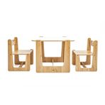 Minera 2-4 Yaş Turna Model Ahşap Montessori Aktivite Oyun Çalışma Masa Ve Sandalye Seti (1 Masa + 2 Sandalye)
