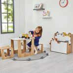 Minera 2-4 Yaş Turna Montessori Ahşap Çocuk Oyun, Çalışma, Aktivite Masası Ve 2 Taburesi