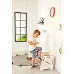 Minera Çocuk / Yetişkin Montessori Ahşap Basamak, Yükseltici, Tabure / Beyaz + Naturel