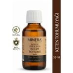 Minera Vital Keten Tohumu Yağı 50 ml (Flaxseed Oil) %100 Saf Soğuk Sıkım Damlalıklı Cam Şişe
