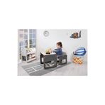 minerakids 2-4 Yaş Kumru Ahşap Çocuk Çalışma Oyun Masa Sandalye Ve Kitaplık Seti/Antrasit Beyaz Antrasit + Beyaz