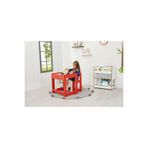 minerakids 4-6 Yaş Martı Ahşap Montessori Aktivite Çalışma Masa Sandalye Seti(1 Masa+1 Sandalye)/Kırmızı Kırmızı