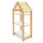 minerakids Bebek/çocuk Odası Ahşap Çok Amaçlı Raf, Oyuncak Toplama Depolama, Kitaplık - 3 Raflı