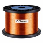 MinervaDynamics Emayeli Bakır Tel, 0,7 mm (AWG 21), 300m Makara, C Sınıfı 200 Derece Termal Dayanım, IEC Uyumlu, Motor Sargısı ve Transformatör için