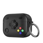 Minesk Airpods 3 ile Uyumlu Gaming Serisi Hybrid Tasarım Kılıf - İç Kısmı TPU - Dış Kısmı Polikarbonat - Kenarları Fiber Karbon Kaplama Premium Tasarım ve Mükemmel Koruma (Siyah, Airpods 3 2021)