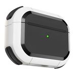 Minesk Airpods 4 ile Uyumlu Armor Serisi Darbelere Karşı Ultra Güçlü Koruma Fiber Karbon Arka Tasarım Kılıfı (Beyaz, Airpods 4)