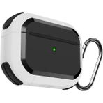 Minesk Airpods PRO 3 ile Uyumlu Armor Serisi Darbelere Karşı Ultra Güçlü Koruma Fiber Karbon Arka Tasarım Kılıf (Beyaz, Airpods Pro 3 2025)