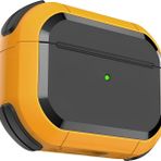 Minesk Airpods Pro 3 ile Uyumlu Armor Serisi Darbelere Karşı Ultra Güçlü Koruma Fiber Karbon Arka Tasarım Kılıfı (Sarı, Airpods Pro 3 2025)