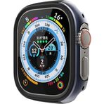 Minesk Apple Watch ile Uyumlu 45mm için Alüminyum Alaşım, Suya Dayanıklı Kılıf, Darbelere ve Düşmelere Karşı Full Koruyucu Kasa (45mm) (Mavi)