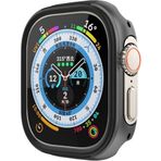 Minesk Apple Watch ile Uyumlu 45mm için Alüminyum Alaşım, Suya Dayanıklı Kılıf, Darbelere ve Düşmelere Karşı Full Koruyucu Kasa (45mm) (Siyah)