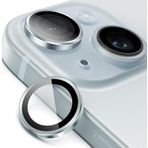 Minesk İphone 15-15 Plus ile Uyumlu Temperli Cam Kamera Lens Koruyucu Alüminyum Alaşım Çerçeveli ve 9H Sertliğinde Lens Koruma (Mavi, Temperli Cam)