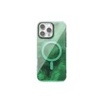 Minesk iPhone 16 için ShineMag Serisi MagSafe ile Uyumlu Göz Alıcı ve Şık Metalize Arka Tasarım Yüksek Kalite Materyal Premium Hybrid Kılıf Kapak (Yeşil, 16)