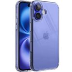 Minesk iPhone 16 ile Uyumlu Crystal Clear (Ultra Şeffaf Silikon) Kılıf Arkası Sert Polikarbonat Kenarları Yumuşak TPU Darbe Emici iç Hava Yastığı Destekli Kapak (16)