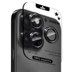 Minesk iPhone 16 Pro / 16 Pro Max ile Uyumlu Orijinal Safir Cam (%99.9 Saflıkta Gerçek Safir) Cihazın Kendi Lensleri ile Aynı Materyal Lens Koruyucu Kamera Camı (Siyah)