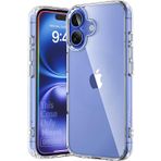 Minesk iPhone 17 ile Uyumlu Crystal Clear (Ultra Şeffaf Silikon) Kılıf Arkası Sert Polikarbonat Kenarları Yumuşak TPU Darbe Emici iç Hava Yastığı Destekli Kapak (17)