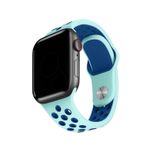 Minesk Lacivert Apple Watch 1/2/3/4/5/6/7/8/SE Uyumlu Seri Silikon Kordon Kayış