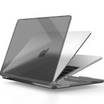 Minesk MacBook Air 13,6 ile Uyumlu M5 (A3449) M4 (A3240) M3 (A3113) M2 (A2681) Polikarbonat Sert Koruyucu Çizilme ve Darbe Önleyici Kılıf (Siyah Şeffaf, 13.6 inç 2022-26)