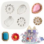 MINFEIDMS Değerli taşlar silikon kalıp inci elmas broş fondan kalıpları pasta dekorasyonu için Cupcake Topper çikolata şekerleme şeker el işi kauçuk macun polimer kil