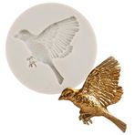 MINFEIDMS Kuşlu silikon kalıplar, kuş fondanı, çikolata kalıbı, pasta dekorasyonu için, kapkek süsü, çiçek macunu, şekerleme, polimer kil