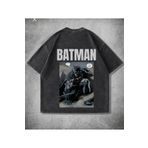 Minga London & Catwoman Couple Yıkamalı Oversize T-shirt Ön/Arka Baskılı -MİNGALONDON Batman
