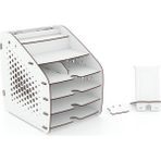 Mingitav Design Otto Fx Large Hexa 6 Renk A4 Evrak Rafı Masaüstü Organizer Beyaz
