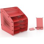 Mingitav Design Otto Fx Large Hexa 6 Renk A4 Evrak Rafı Masaüstü Organizer Kırmızı