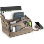 Mingitav Design Otto Wavy Masaüstü Organizer Evrak Rafı - Ceviz