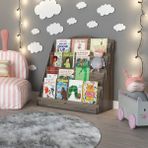 Mingitav Lucky Montessori Ahşap Çocuk Odası 4 Raflı Kitaplık - Ceviz