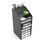 Mingitav Tower Ofis Masaüstü Organizer 10 Kat Letter A4 Evrak Rafı (Siyah)