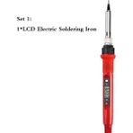 Mingjin Shop 1 1-Lcd Stili Stilini Ayarlama 220 V 80 W LCD Elektronik Havya Kiti Ayarlanabilir Kaynak Lehim Sıcaklık Havya Rework Istasyonu Lehimleme Araçları (Yurt Dışından)