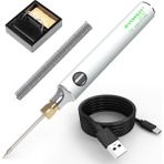 Mingjin Shop 1 1 Pcs Ipucu Stili ile 8W 8W USB Havya Seti Ayarlanabilir Sıcaklık Seramik Çekirdek Isıtma Taşınabilir Ev Kaynak Lehim Tamir Araçları (Yurt Dışından)