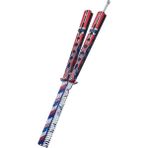 Mingjin Shop 1 22CM C Tarzı Paslanmaz Çelik Katlanabilir Uygulama Kelebek Bıçak Açık Eğitmen Oyunu Acemi Kelebek Bıçaklar Için Taşınabilir Eğitim Aracı (Yurt Dışından)