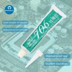 Mingjin Shop 1 706 - Yarı Saydam Stil 45G Silikon Endüstriyel Yapıştırıcı Tm-Licone Kauçuk Elektronik Mastik Beyaz Siyah Şeffaf Tutkal Sızdırmazlık Tutkalı (Yurt Dışından)