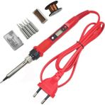Mingjin Shop 1 80W Kırmızı Set Stili 110V 80W Dijital Elektrikli Havya Seti Seti Sıcaklık Ayarlanabilir 220V 110V Kaynak Aracı Seramik Isıtıcı Lehimleme Ipuçları Rework (Yurt Dışından)
