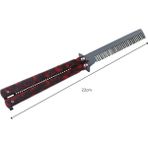 Mingjin Shop 1 D Tarzı Katlanabilir Uygulama Kelebek Bıçak Tarak Paslanmaz Çelik Taşınabilir Eğitim Bıçak Tarak Bıyık Fırçaları Kuaförlük Şekillendirici Aracı (Yurt Dışından)