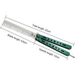 Mingjin Shop 1 M Tarzı Katlanabilir Uygulama Kelebek Bıçak Tarak Paslanmaz Çelik Taşınabilir Eğitim Bıçak Tarak Bıyık Fırçaları Kuaförlük Şekillendirici Aracı (Yurt Dışından)