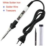 Mingjin Shop 1 No.10 Stili 220V Ab Fişi 80W Elektrikli Havya LCD Dijital Ekran Ayarlanabilir Sıcaklık 110V V Rework Kaynak Lehim Araçları (Yurt Dışından)