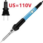 Mingjin Shop 1 US-110V Tarzı Ayarlanabilir Sıcaklık Elektrikli Havya 220V 110V 60W Kaynak Lehim Rework Istasyonu Isı Kalem Ipuçları Onarım Aracı (Yurt Dışından)