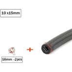 Mingjin Shop2 10X15MM 1 Metre Tarzı Siyah Nitril Kauçuk Yakıt Borusu Benzinli Dizel Yağ Hattı Hortum Borusu 3mm ~ 19MMSOFT Boru Yağı Aşınma Asit ve Alkali Dayanıklı (Yurt Dışından)