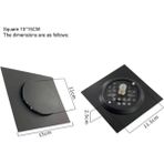 Mingjin Shop2 15X15CM Tarzı Siyah Pop Up Ayak Yer Sifonu Banyo Duş Lavabo Atık Izgaralar Süzgeç Tuvalet Balkon Su Anti Koku Banyo Dra * 10CM (Yurt Dışından) - Banyo muslukları ve aksesuarları - Renkli