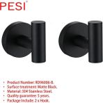 Mingjin Shop2 2 Adet Paket A Stili Banyo Donanım Seti Bornoz Askısı Havlu Demiri Raf Bar Raf Kağıt Tutucu Diş Fırçası Tutucu Banyo Aksesuarları Siyah (Yurt Dışından) - Beyaz - 1